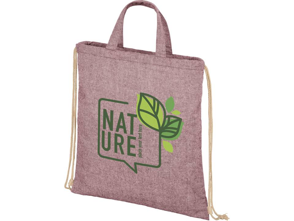 Sac à dos en coton recyclé 210 g/m² Pheebs avec cordon de serrage 6