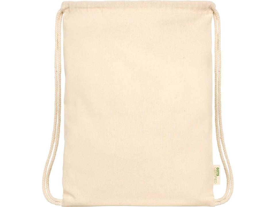 Orissa 100 g/m² GOTS Sac à dos en coton biologique avec cordon 3