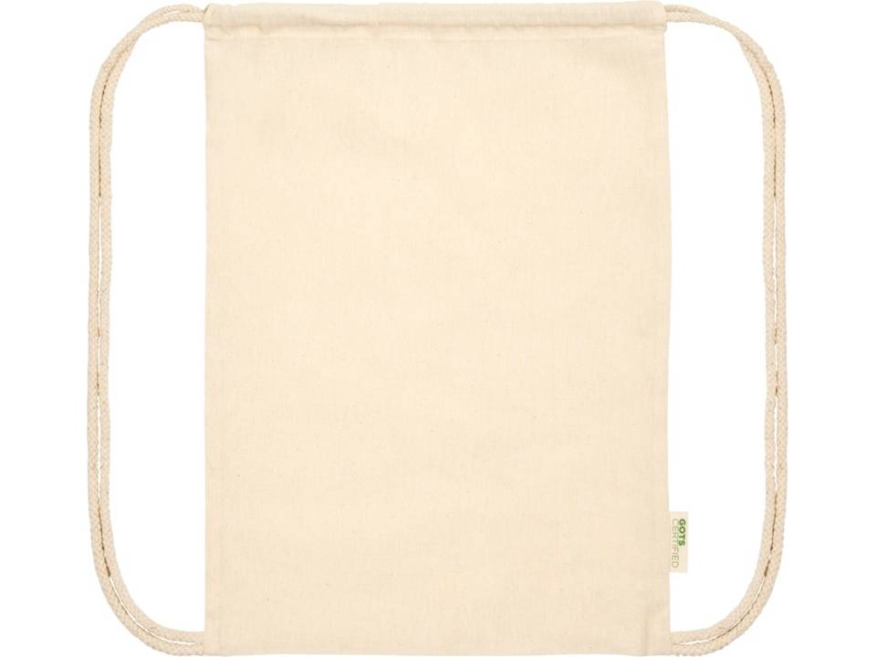 Orissa 100 g/m² GOTS Sac à dos en coton biologique avec cordon 5