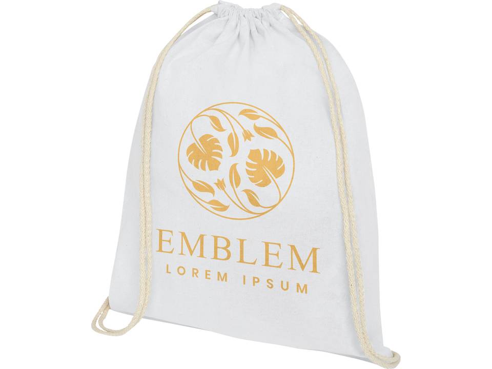 Sac à dos Oregon en coton de 140 g/m² avec cordon de serrage 2