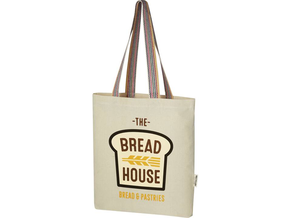 Sac shopping Rainbow de 5 l en coton recyclé 180 g/m² 1
