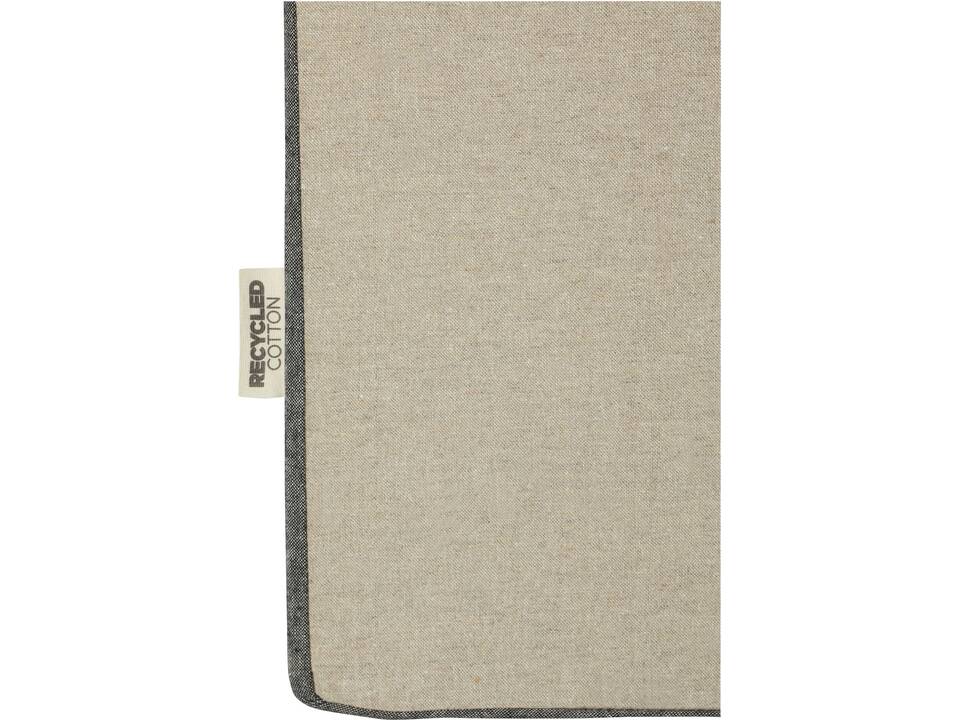 Sac shopping Pheebs de 18 l en coton recyclé de 190 g/m² à soufflets avec côtés contrastés 6