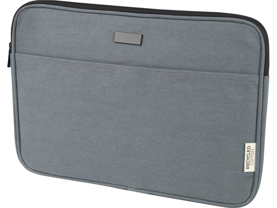 Housse pour ordinateur portable Joey de 2 L en toile recyclée GRS 14 pouces 12