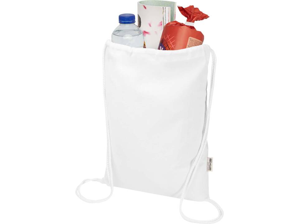 Sac de 5 L avec cordon Oregon Blend en coton recyclé 140 g/m² certifié GRS 3