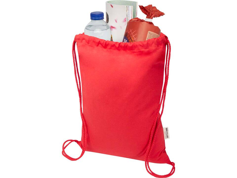 Sac de 5 L avec cordon Oregon Blend en coton recyclé 140 g/m² certifié GRS 8