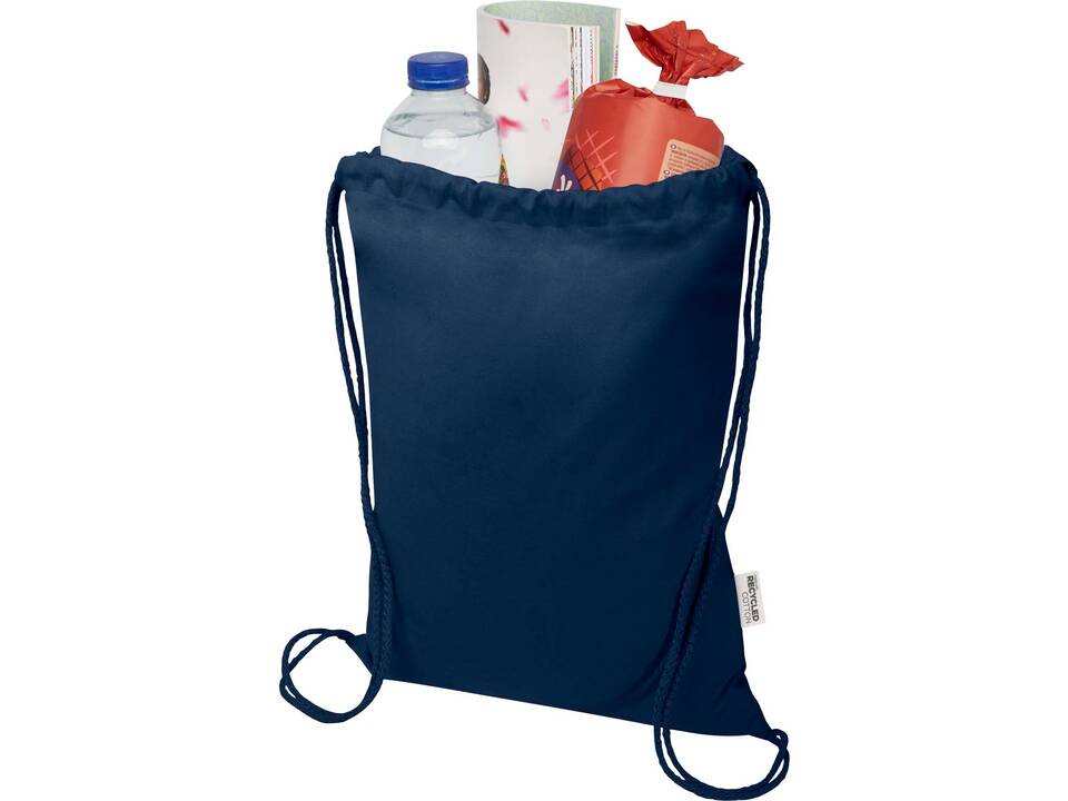 Sac de 5 L avec cordon Oregon Blend en coton recyclé 140 g/m² certifié GRS 18