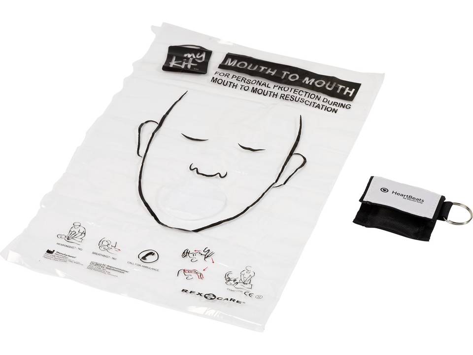 Protection pour bouche-à-bouche avec sa pochette polyester Henrik 1