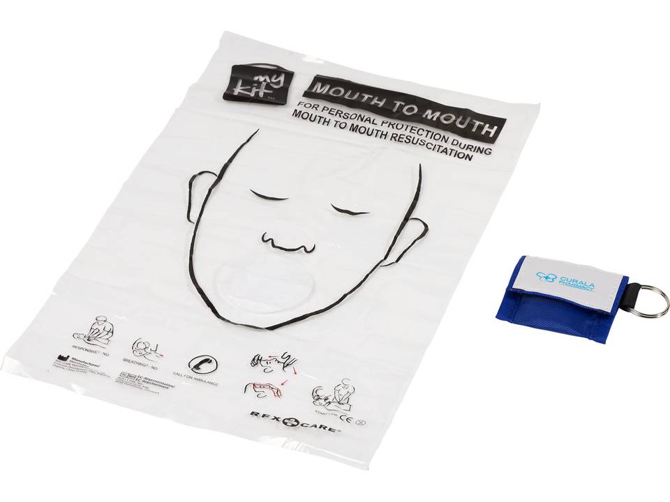 Protection pour bouche-à-bouche avec sa pochette polyester Henrik 11