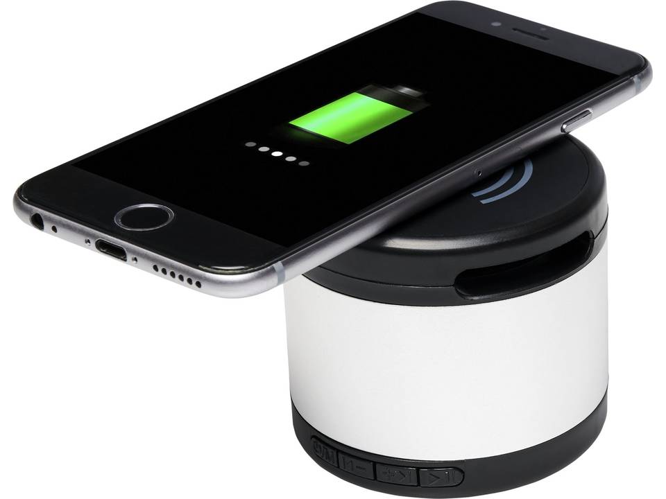Haut-parleur Bluetooth® Jones métallique avec tapis de charge sans fil 1