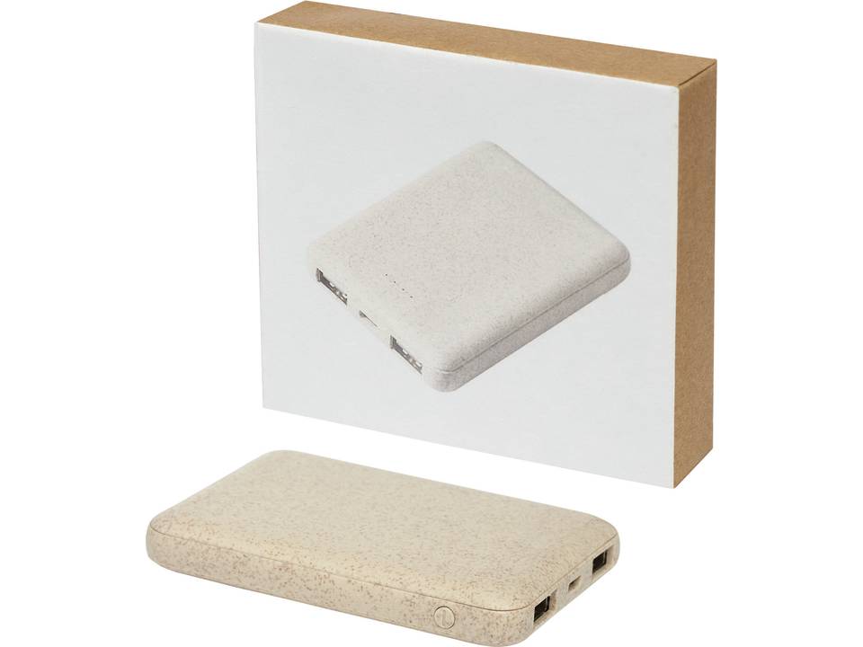 Batterie de secours Asama de 5 000 mAh en paille de blé 6