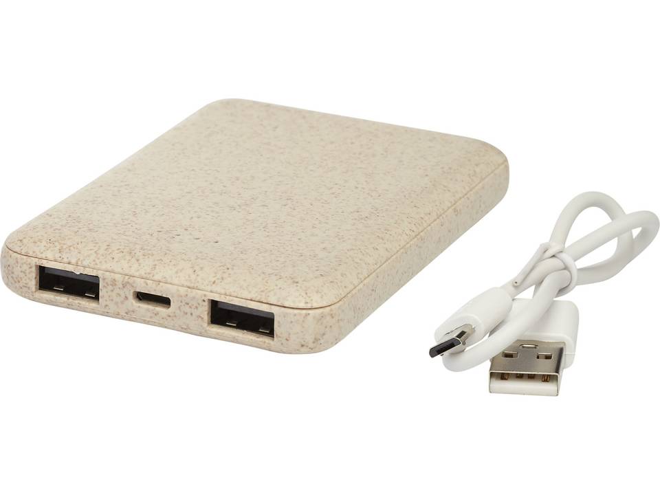 Batterie de secours Asama de 5 000 mAh en paille de blé 7