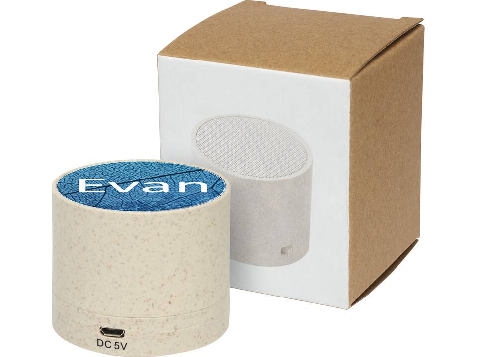 Haut-parleur Bluetooth® Kikai en paille de blé 2
