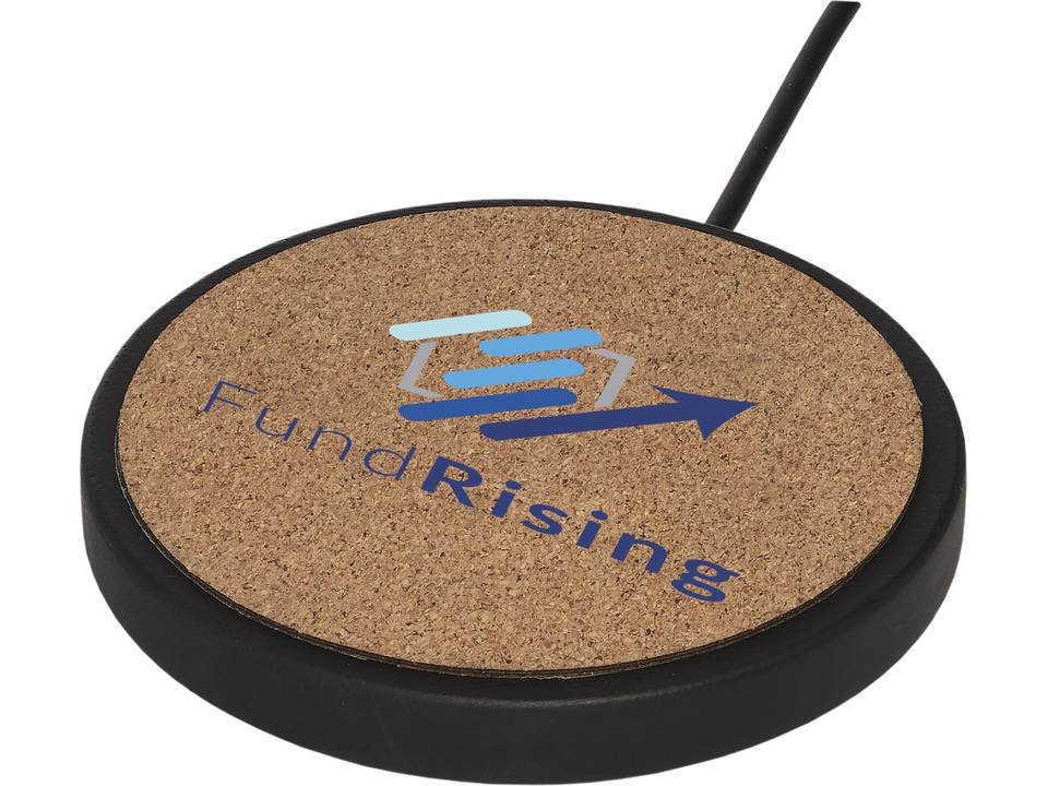 Tapis de charge sans fil Kivi de 10 W en calcaire/liège 2