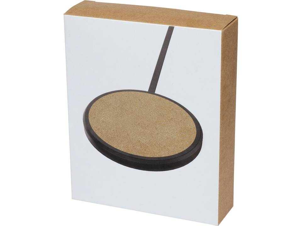 Tapis de charge sans fil Kivi de 10 W en calcaire/liège 3