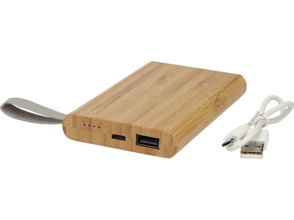 Batterie de secours Tulda de 5 000 mAh en bambou 7
