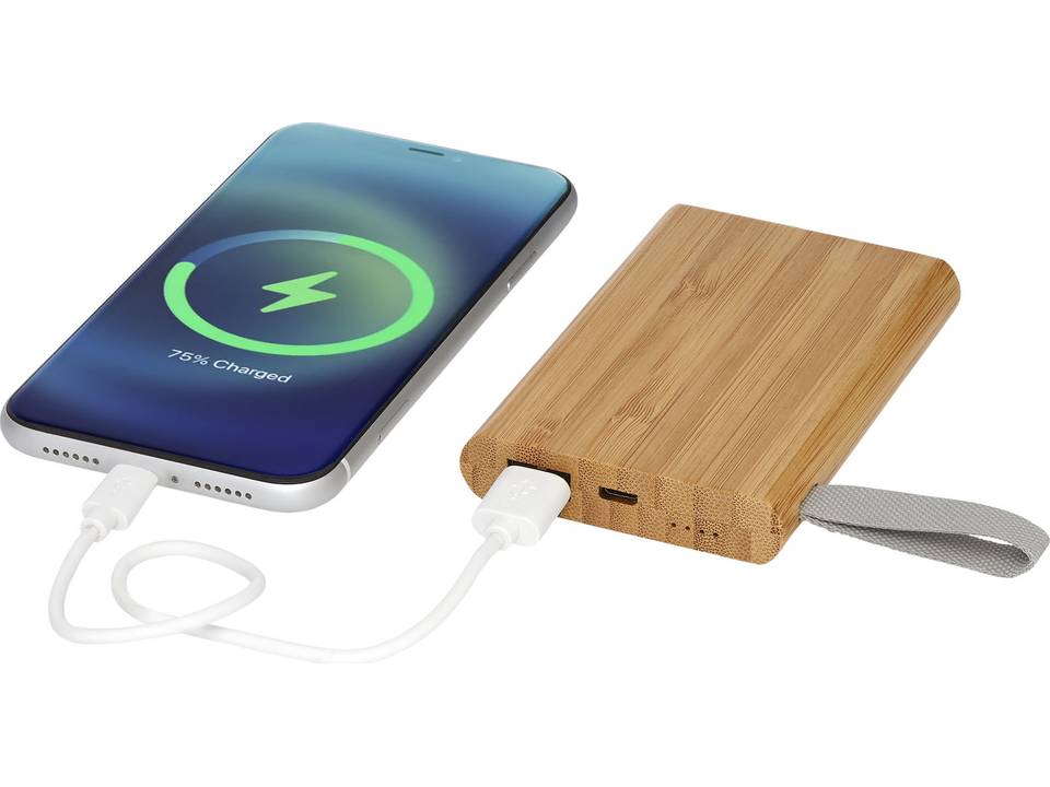 Batterie de secours Tulda de 5 000 mAh en bambou 8