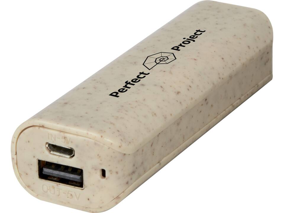 Batterie de secours Yoko de 1 200 mAh en paille de blé 1