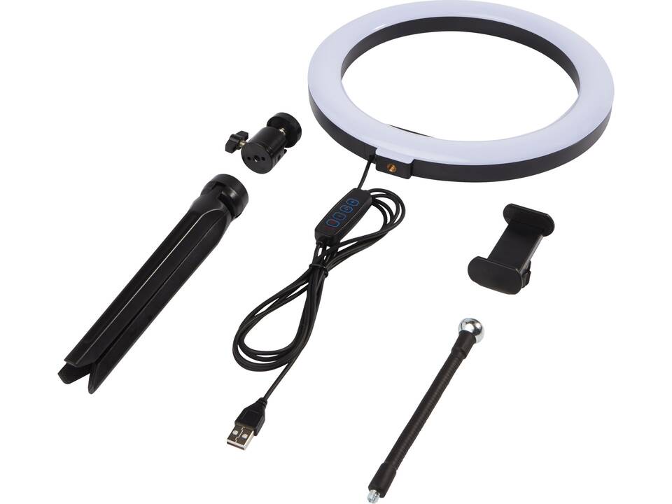 Lampe anneau Studio avec support de téléphone et trépied 6