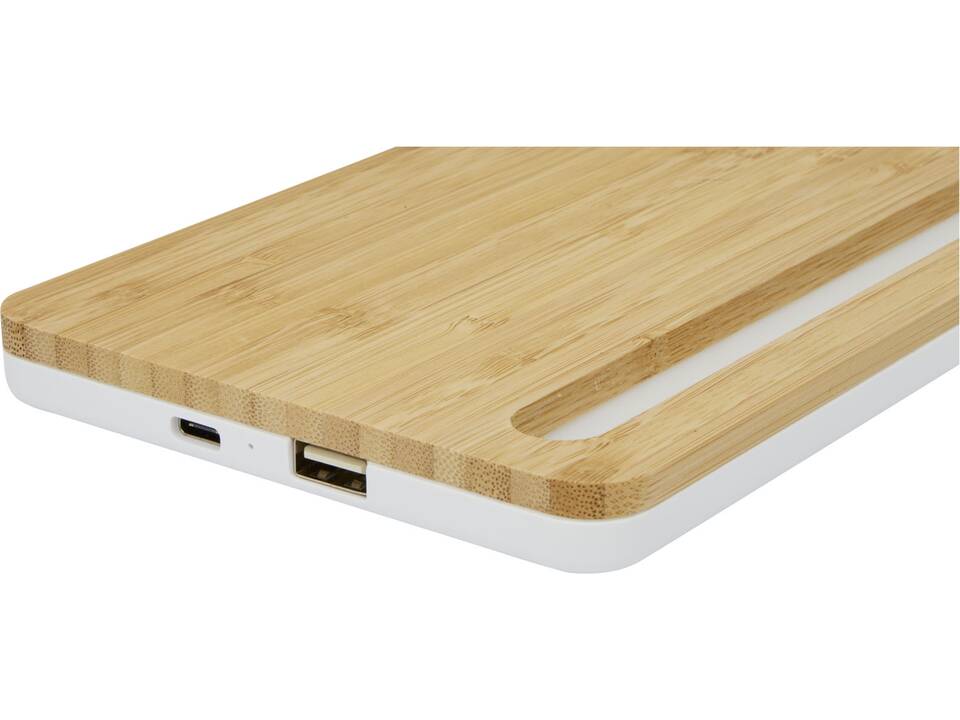 Chargeur à induction Medake 10 W, en bambou, pour bureau 8