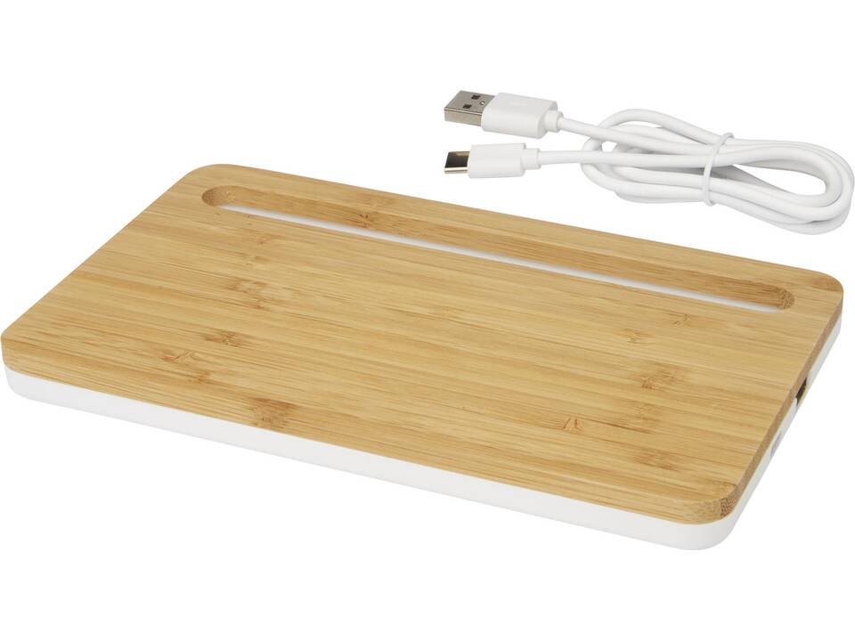 Chargeur à induction Medake 10 W, en bambou, pour bureau 5