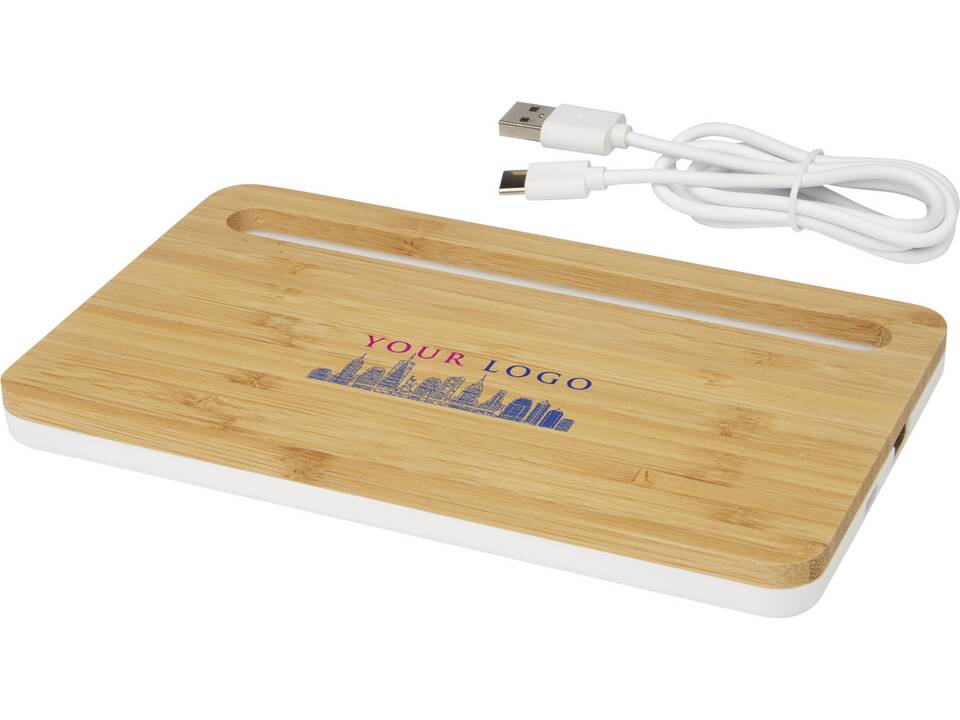 Chargeur à induction Medake 10 W, en bambou, pour bureau 1