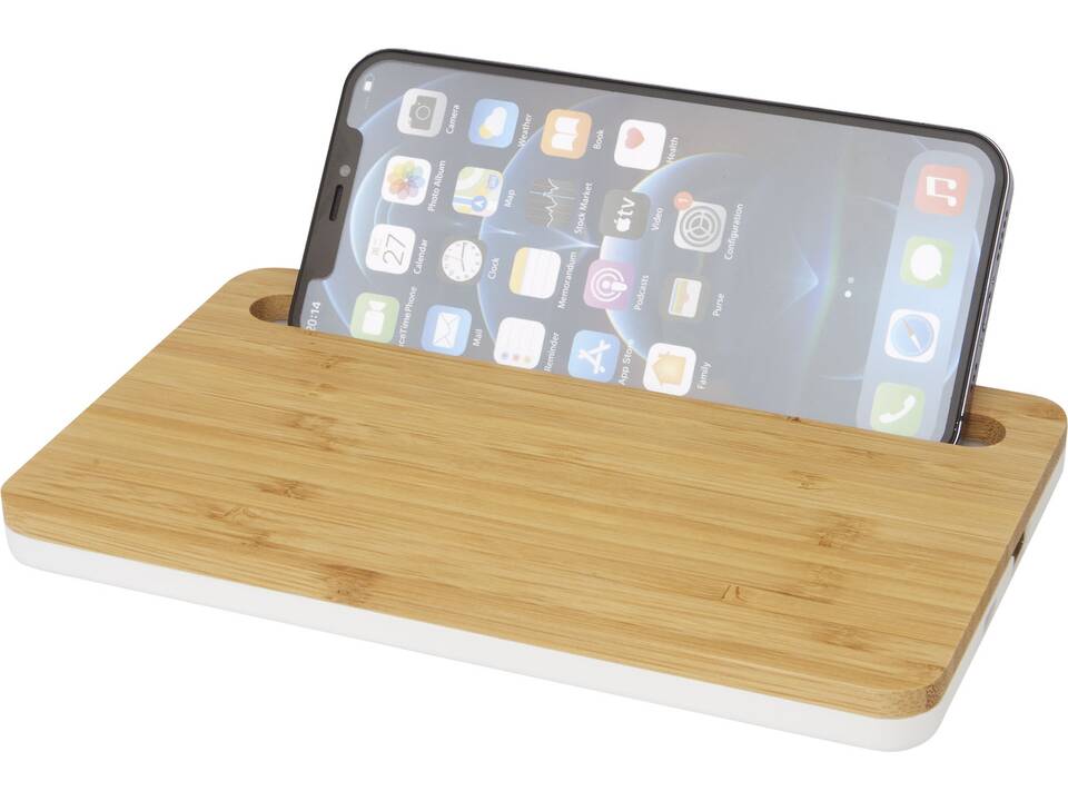 Chargeur à induction Medake 10 W, en bambou, pour bureau 7