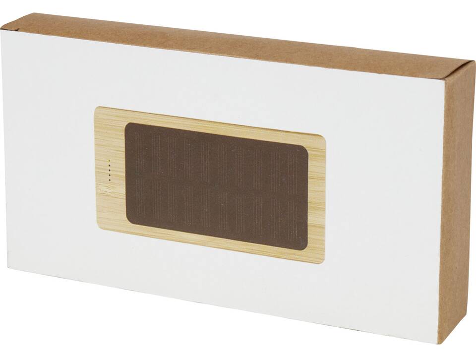 Batterie de secours solaire Alata de 8 000 mAh en bambou 4
