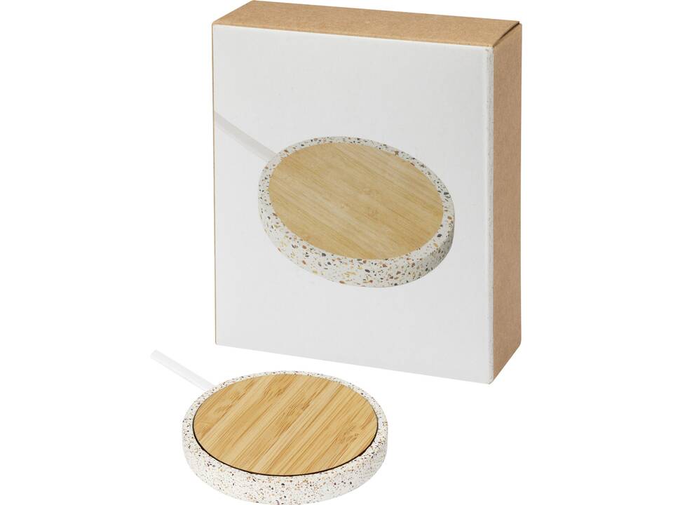 Tapis de charge à induction Terrazzo de 10 W en bambou 6