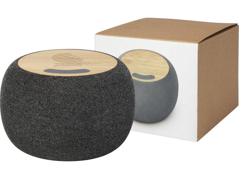 Haut-parleur Bluetooth® et tapis de charge sans fil Ecofiber en bamboo/RPET 1