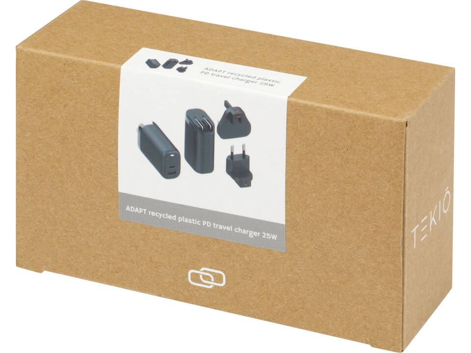 Chargeur de voyage PD ADAPT de 25 W en plastique recyclé 1