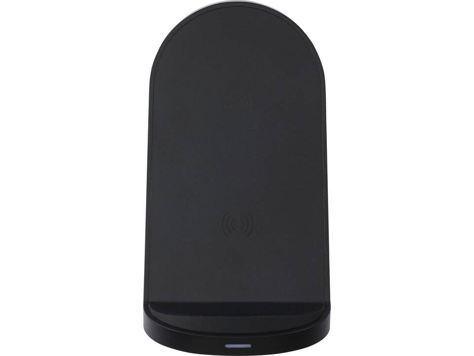 Socle de charge sans fil Loop de 15 W à double bobine en plastique recyclé certifié RCS 3