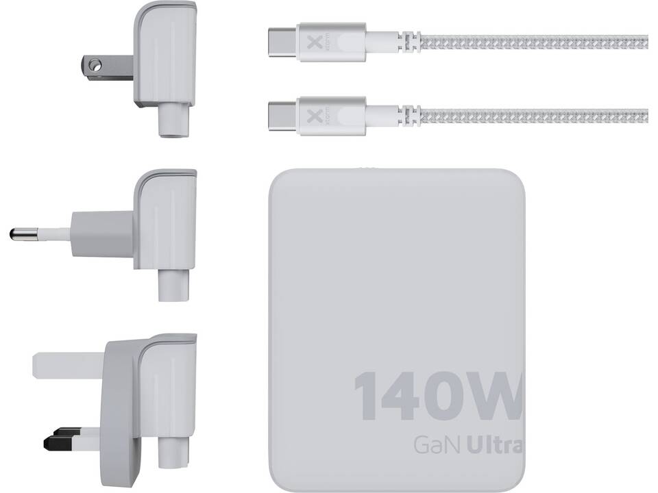 Chargeur de voyage Xtorm XVC2140 GaN Ultra de 140 W avec câble USB-C PD de 240 W 8