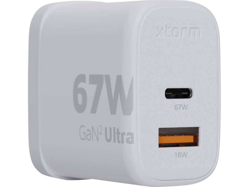 Chargeur mural Xtorm XEC067G GaN² Ultra de 67 W - Prise britannique 6