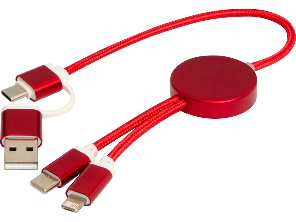 Câble 5 en 1 Alasia en aluminium et plastique recyclés de 30 cm pour la synchronisation des données et la charge rapide de 27 W 6