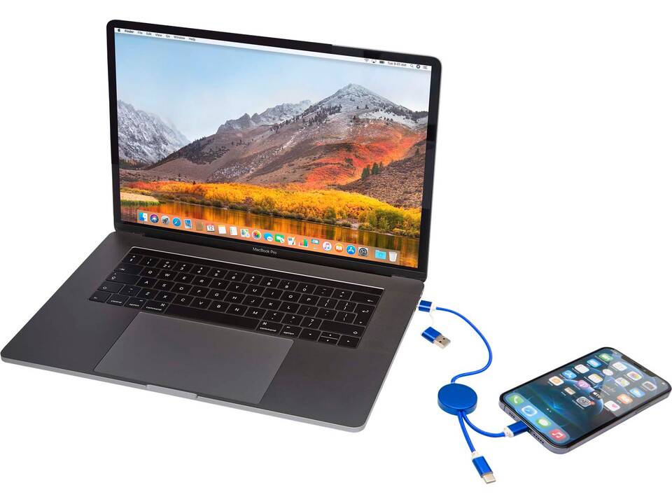 Câble 5 en 1 Alasia en aluminium et plastique recyclés de 30 cm pour la synchronisation des données et la charge rapide de 27 W 14