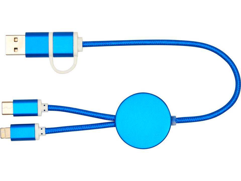 Câble 5 en 1 Alasia en aluminium et plastique recyclés de 30 cm pour la synchronisation des données et la charge rapide de 27 W 10