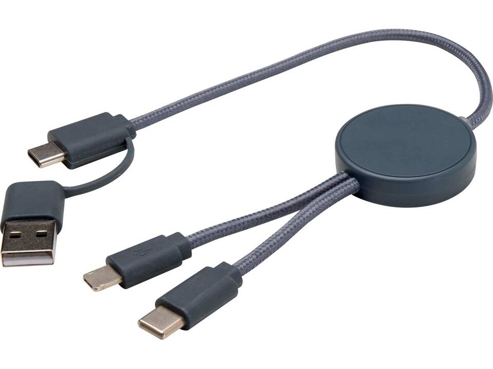 Câble 5 en 1 Citala en plastique recyclé de 30 cm pour la synchronisation des données et la charge rapide de 27 W 2