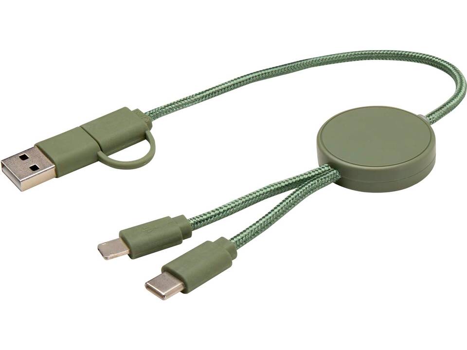 Câble 5 en 1 Citala en plastique recyclé de 30 cm pour la synchronisation des données et la charge rapide de 27 W 16