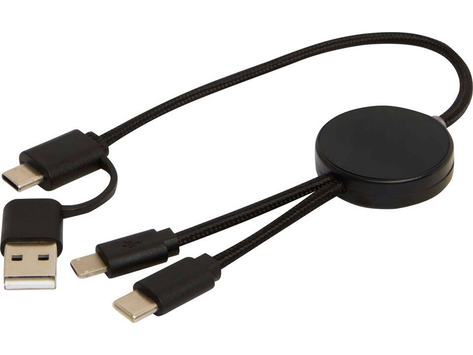 Câble 5 en 1 Citala en plastique recyclé de 30 cm pour la synchronisation des données et la charge rapide de 27 W 37