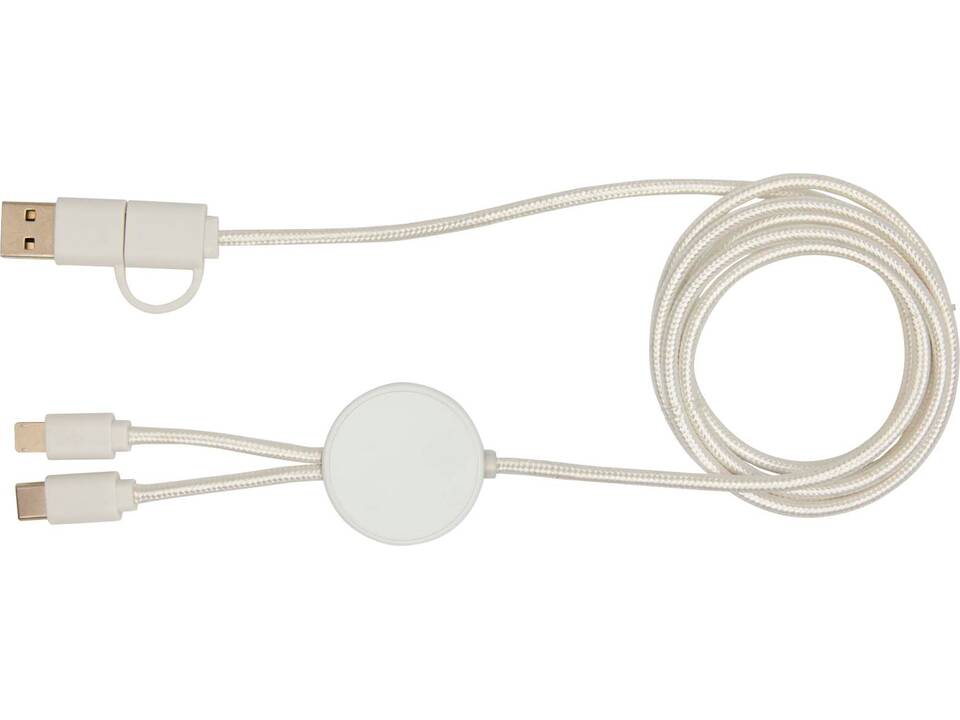 Câble 5 en 1 Citala en plastique recyclé de 150 cm pour la synchronisation des données et la charge rapide de 27 W 2
