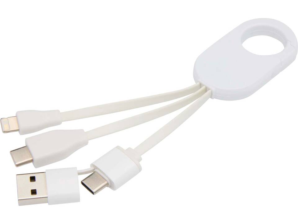 Câble de charge 4 en 1 Troop en plastique recyclé 4