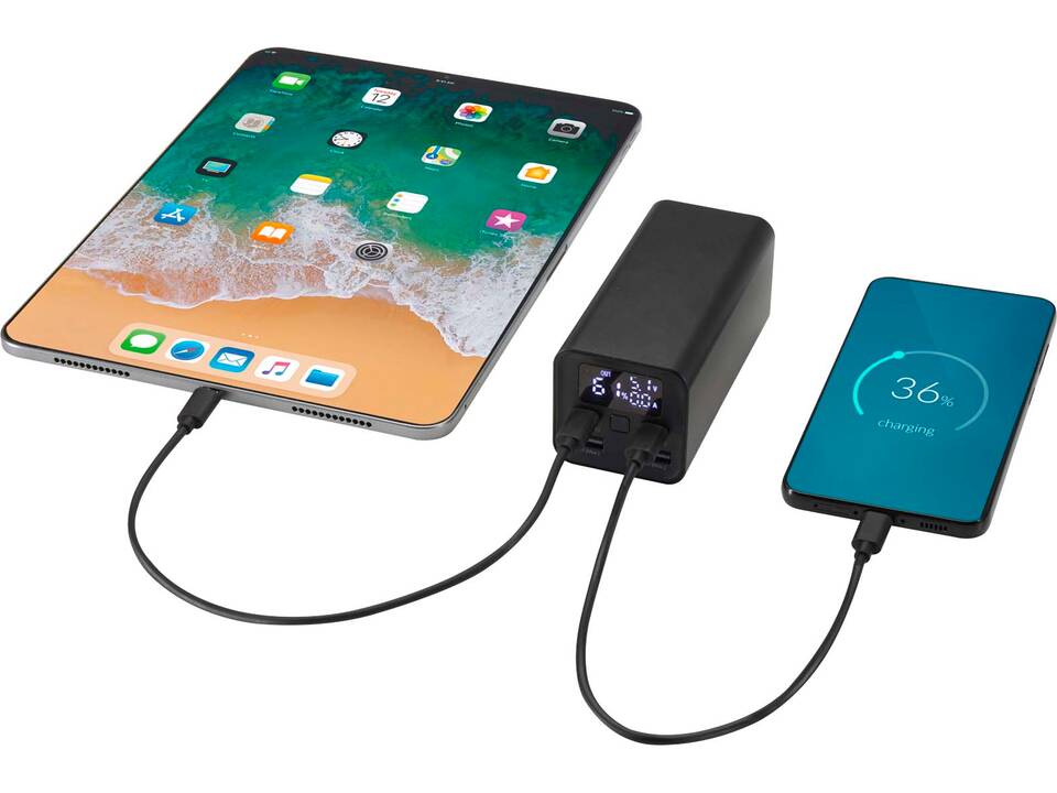 Batterie de secours Acamar de 20 000 mAh et 70 W en aluminium recyclé pour ordinateur portable 7