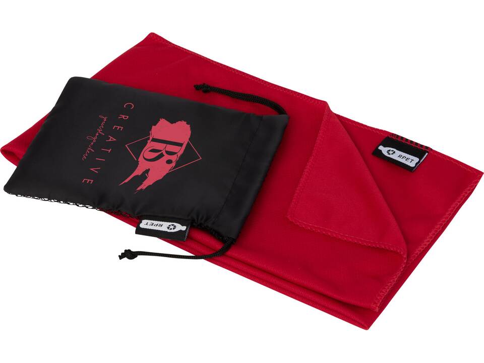 Serviette de sport rafraîchissante en PET recycl Raquel avec pochette 6