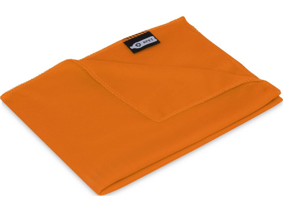 Serviette de sport rafraîchissante en PET recycl Raquel avec pochette 12