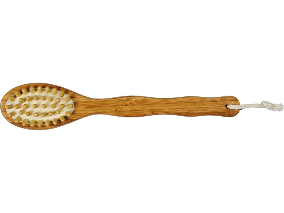 Brosse de douche et malaxeur double-fonction en bambou Orion 4