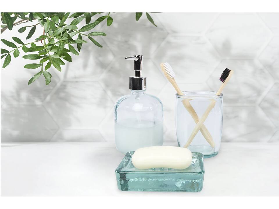 Ensemble 3 pièces pour salle de bains Jabony en verre recyclé 6