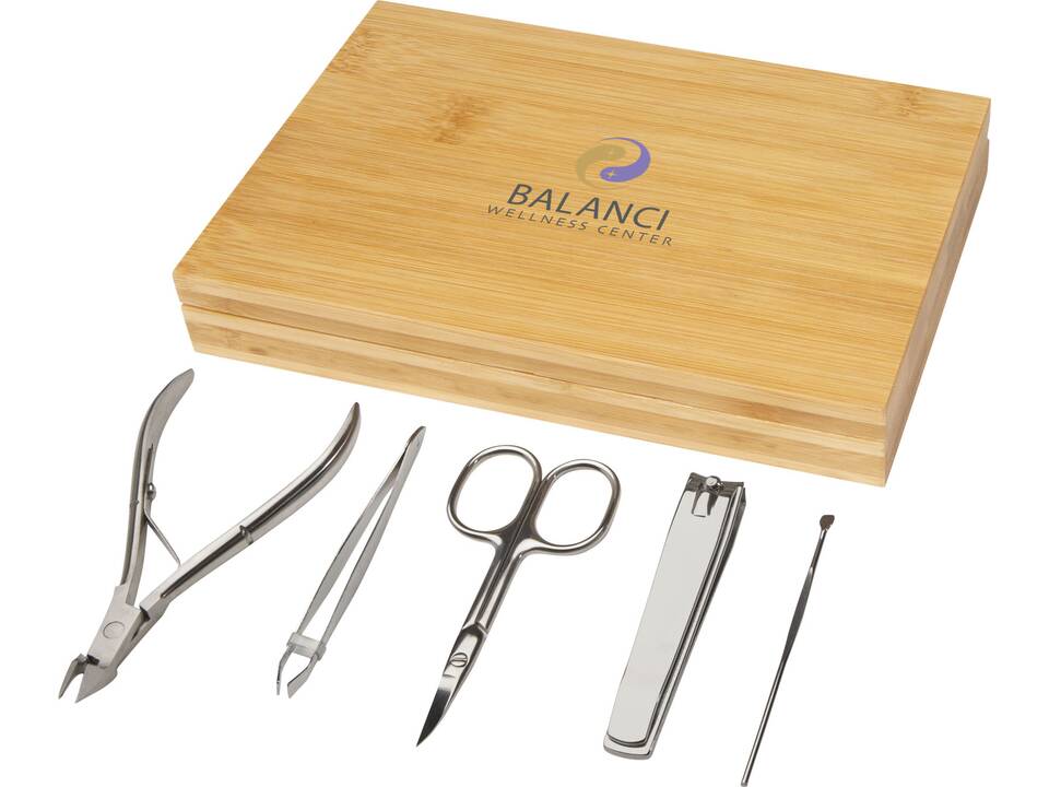 Ensemble manucure 5 pièces Ladia en bambou 1