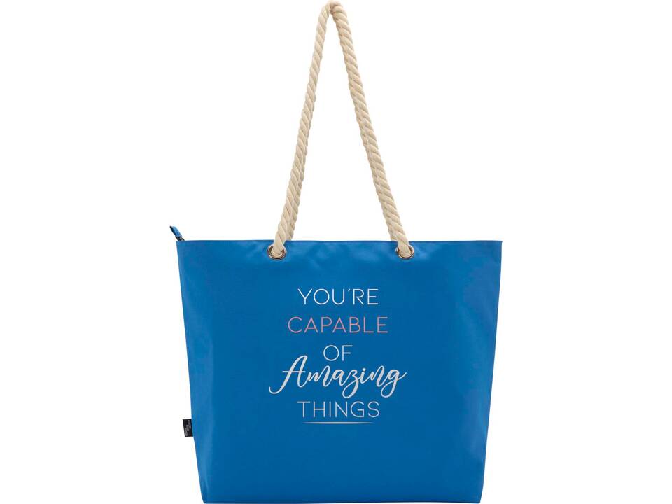 Sac shopping Panama recyclé GRS isotherme de plage avec poignées en cordelette 9