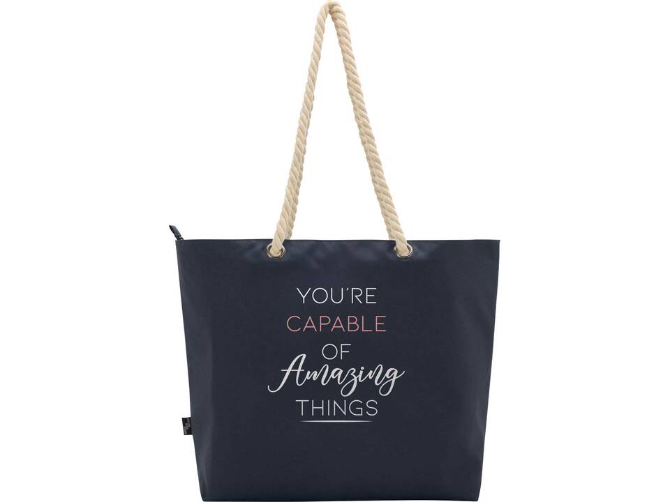 Sac shopping Panama recyclé GRS isotherme de plage avec poignées en cordelette 16