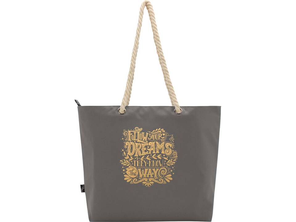 Sac shopping Panama recyclé GRS isotherme de plage avec poignées en cordelette 30